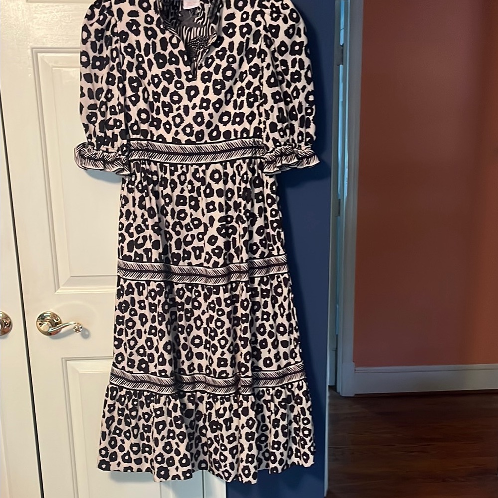 Gretchen Scott Black and White Patterned Dress